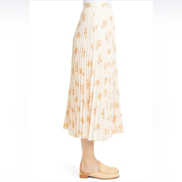 Joie pleated peach pattern skirt size 0 - Picture 5 of 9